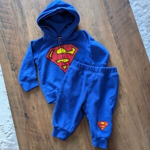 Official Baby Superman Hoodie and Sweatpants Set